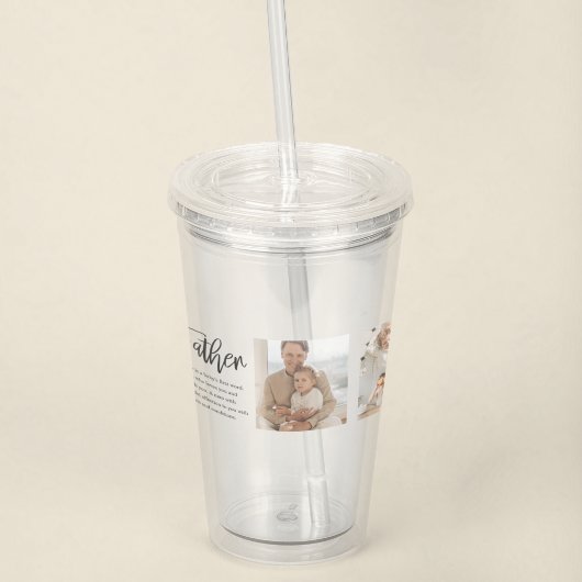 Moderne collage foto met beste offerte-cadeau voor acryl drinkbeker