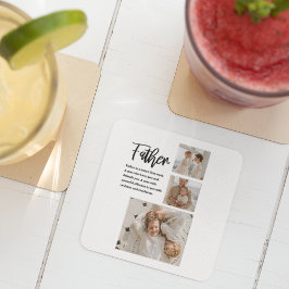 Moderne collage foto met beste offerte-cadeau voor kartonnen onderzetters