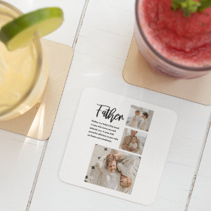 Moderne collage foto met beste offerte-cadeau voor kartonnen onderzetters