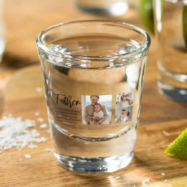 Moderne collage foto met beste offerte-cadeau voor shot glas