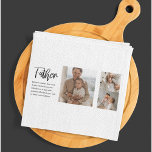 Moderne collage foto met beste offerte-cadeau voor theedoek<br><div class="desc">Een moderne collage foto met een hartgrondig citaat over een vader is het perfecte geschenk voor het show van je waardering en liefde voor je vader. Dit unieke en persoonlijke cadeau is een geweldige manier om je favoriete herinneringen samen te laten zien en je dankbaarheid uit te spreken voor alles...</div>