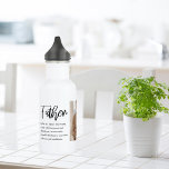 Moderne collage foto met beste offerte-cadeau voor waterfles<br><div class="desc">Een moderne collage foto met een hartgrondig citaat over een vader is het perfecte geschenk voor het show van je waardering en liefde voor je vader. Dit unieke en persoonlijke cadeau is een geweldige manier om je favoriete herinneringen samen te laten zien en je dankbaarheid uit te spreken voor alles...</div>