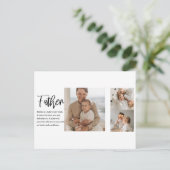 Moderne Collage Foto Met Vader Beste Citaat Cadeau Briefkaart (Staand voorkant)