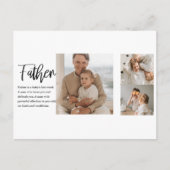 Moderne Collage Foto Met Vader Beste Citaat Cadeau Briefkaart (Voorkant)