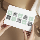 Moderne Collage Foto Munt Beste Man Geschenk Briefkaart