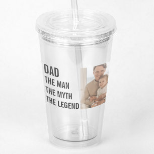 Moderne collage foto Papa Gift Acryl Drinkbeker