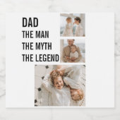Moderne collage foto | Papa Gift Bier Etiket (Enkel label)