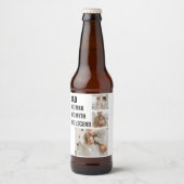 Moderne collage foto | Papa Gift Bier Etiket (Voorkant)