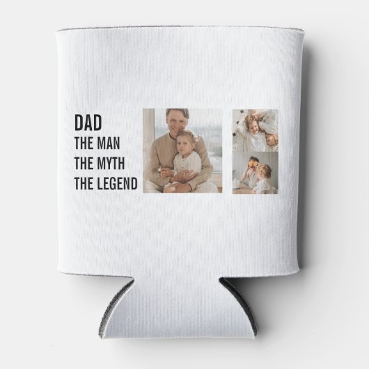 Moderne collage foto | Papa Gift Blikjeskoeler (Voorkant)