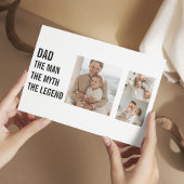 Moderne collage foto | Papa Gift Briefkaart