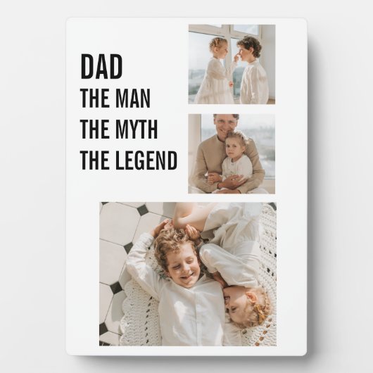 Moderne collage foto | Papa Gift Fotoplaat (voorkant)