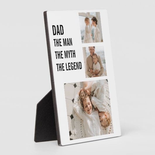 Moderne collage foto | Papa Gift Fotoplaat (Zijkant)