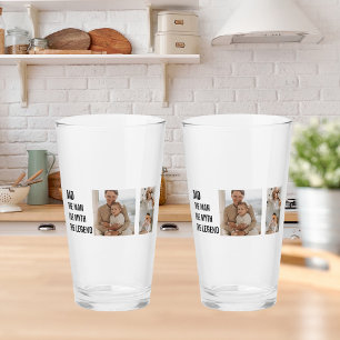 Moderne collage foto   Papa Gift Glas