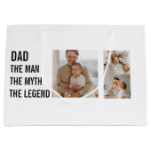 Moderne collage foto | Papa Gift Groot Cadeauzakje (Voorkant)