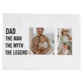 Moderne collage foto | Papa Gift Groot Cadeauzakje (Achterkant)