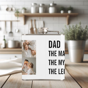 Moderne collage foto Papa Gift Heupfles