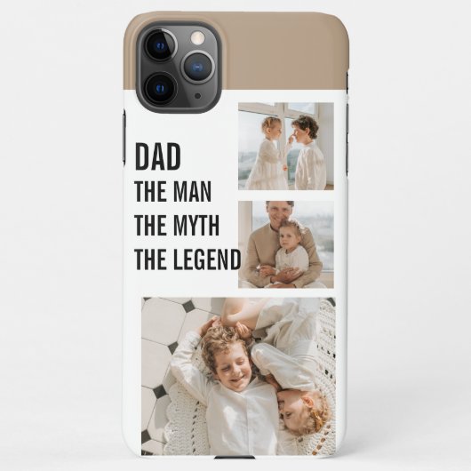 Moderne collage foto | Papa Gift iPhone Hoesje (Achterkant)