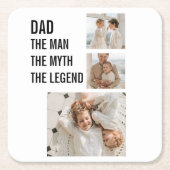 Moderne collage foto | Papa Gift Kartonnen Onderzetters (Voorkant)