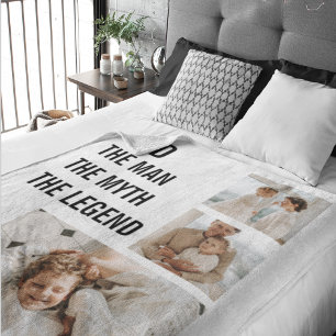 Moderne collage foto   Papa Gift Sherpa Deken
