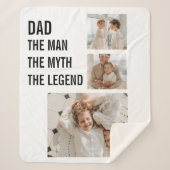 Moderne collage foto | Papa Gift Sherpa Deken (Voorkant)