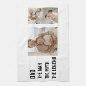 Moderne collage foto | Papa Gift Theedoek (Verticaal)