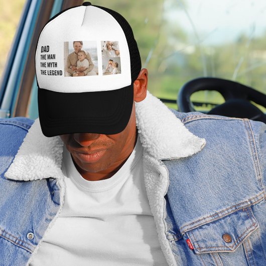 Moderne collage foto | Papa Gift Trucker Pet