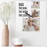 Moderne collage foto | Papa Gift Vierkante Klok<br><div class="desc">Moderne collage fotocadeau kan een van de beste Vaderdag zijn die je je vader kunt geven. Het is een unieke en persoonlijke manier om je waardering en liefde voor je vader te shows,  en je tegelijkertijd creatief te laten zijn en plezier te hebben met het geschenk.</div>