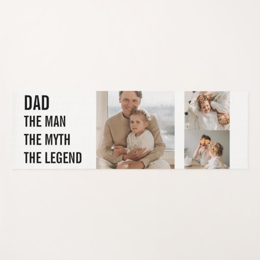 Moderne collage foto | Papa Gift Yogamat (Voorkant (horizontaal))