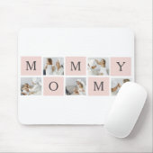 Moderne Collage Foto & Pastel Roze Mama Muismat (Met muis)