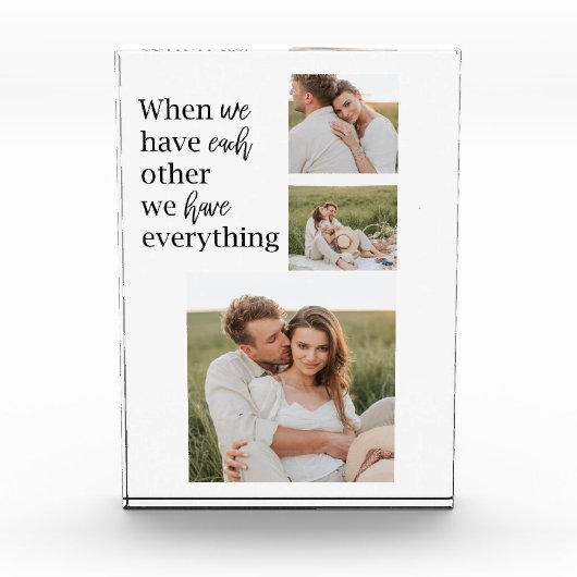 Moderne collage foto Romantic Couple Gift (Voorkant)