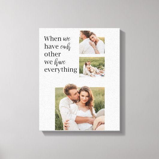 Moderne collage foto Romantic Couple Gift Canvas Afdruk (Voorkant)
