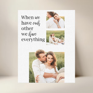 Moderne collage foto Romantic Couple Gift Canvas Afdruk