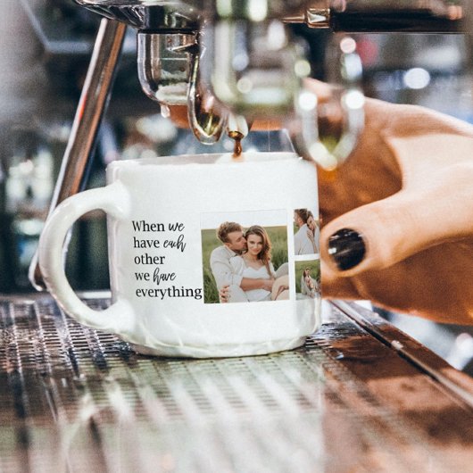 Moderne collage foto Romantic Couple Gift Espresso Kop