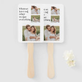 Moderne collage foto Romantic Couple Gift Handwaaier (Voorkant en achterkant)