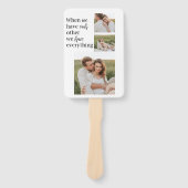 Moderne collage foto Romantic Couple Gift Handwaaier (Voorkant)