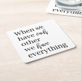 Moderne collage foto Romantic Couple Gift Kartonnen Onderzetters (Schuin)