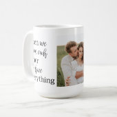 Moderne collage foto Romantic Couple Gift Koffiemok (Voorkant links)