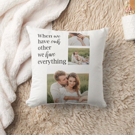 Moderne collage foto Romantic Couple Gift Kussen (Deken)