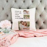 Moderne collage foto Romantic Couple Gift Kussen<br><div class="desc">Moderne collage foto Romantic Couple Gift</div>