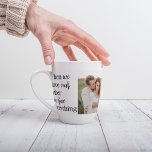 Moderne collage foto Romantic Couple Gift Latte Mok<br><div class="desc">Moderne collage foto Romantic Couple Gift</div>