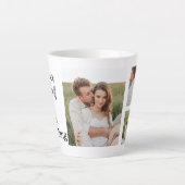 Moderne collage foto Romantic Couple Gift Latte Mok (Voorkant)