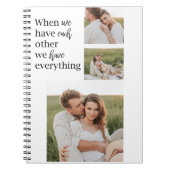Moderne collage foto Romantic Couple Gift Notitieboek (Voorkant)