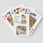 Moderne collage foto Romantic Couple Gift Pokerkaarten (Achterkant)