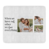 Moderne collage foto Romantic Couple Gift Snijplank (Voorkant)