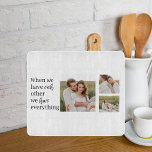 Moderne collage foto Romantic Couple Gift Snijplank<br><div class="desc">Moderne collage foto Romantic Couple Gift</div>