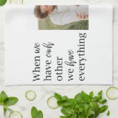 Moderne collage foto Romantic Couple Gift Theedoek (Gevouwen)