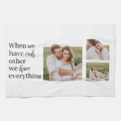 Moderne collage foto Romantic Couple Gift Theedoek (Horizontaal)