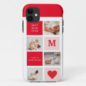 Moderne collage foto Rood & Roze Beste mam ooit ca Case-Mate iPhone Case (Achterkant)