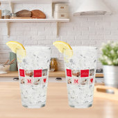 Moderne collage foto Rood & Roze Beste mam ooit ca Glas