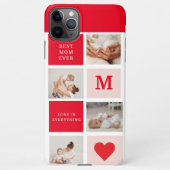 Moderne collage foto Rood & Roze Beste mam ooit ca iPhone Hoesje (Achterkant)